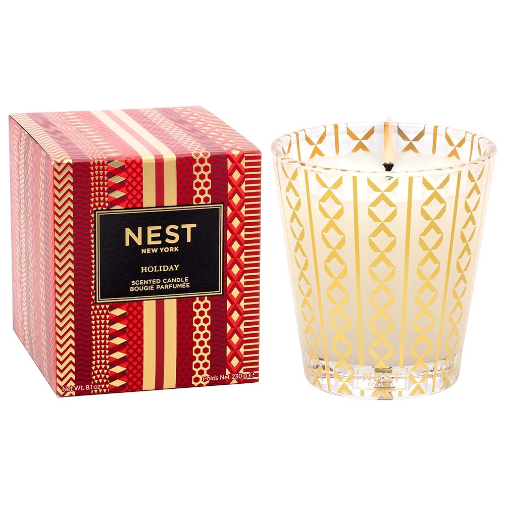 NEST New York Basic Vacation Scented Candle – 8.1 oz – As much as 60 Hours of Burn Time – Reusable Glass Container